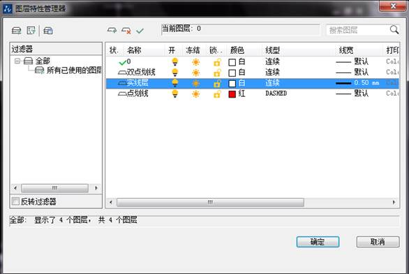 設(shè)置圖層顏色、線型與線寬